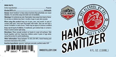 4oz Label (4oz Hand Sanitizer Label)